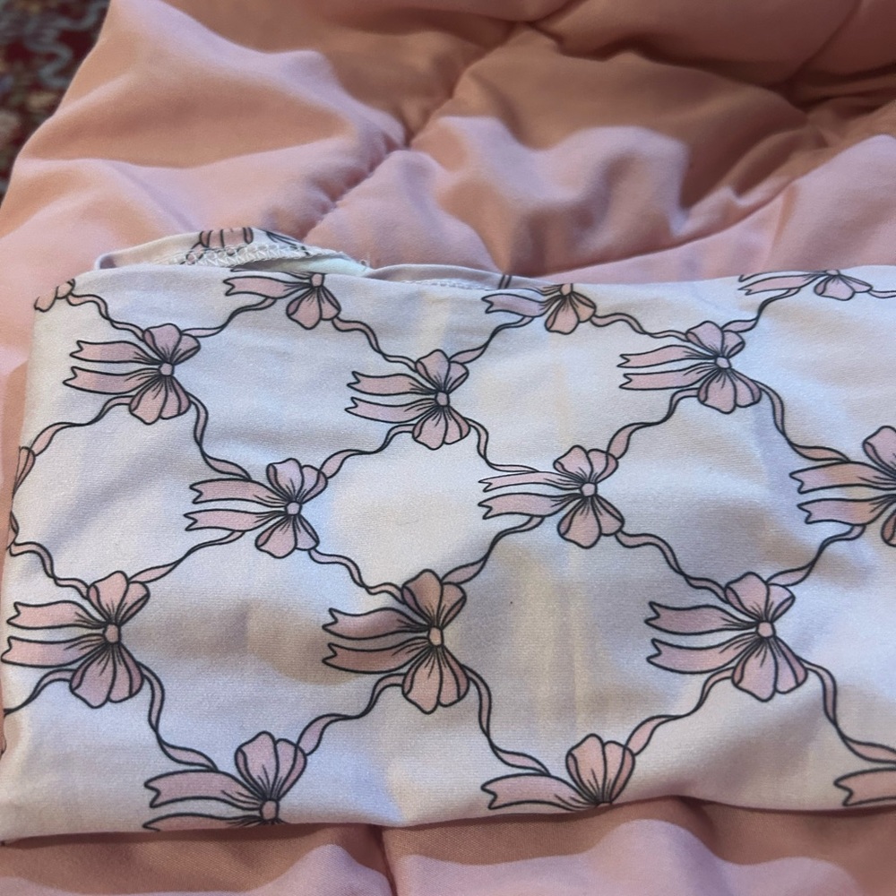 Pink bow infant newborn swaddle